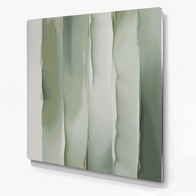 Abstrait couleur champ 15 art mural en métal brun