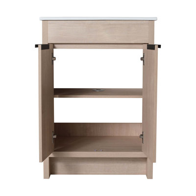 Freestanding Bathroom Vanity With  2 Soft-Close Cabinet Doors