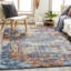 Tapis bleu sarcelle / bleu ciel Kohut-570362745