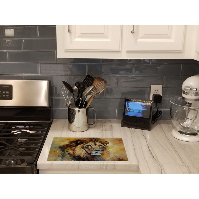 Lion Glass Cutting Board Large
