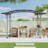 10 ft. x 13 ft. Aluminum Outdoor Pergola with Slightly Arched Canopy and Small Bar-110334661
