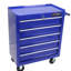 5 Drawers Workshop Tool Trolley With Bearing Slides And Lock, Blue Drawer Cabinet Lock 4 Wheels For Garage, Glow-1281834776