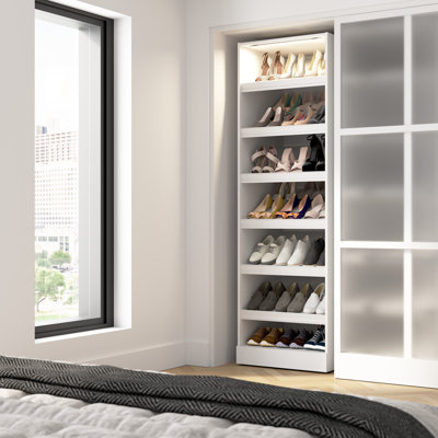Étagère à chaussures modulaire Florence 25W x 25D avec système d'éclairage DEL