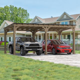 Solid Wood Carport Gazebo