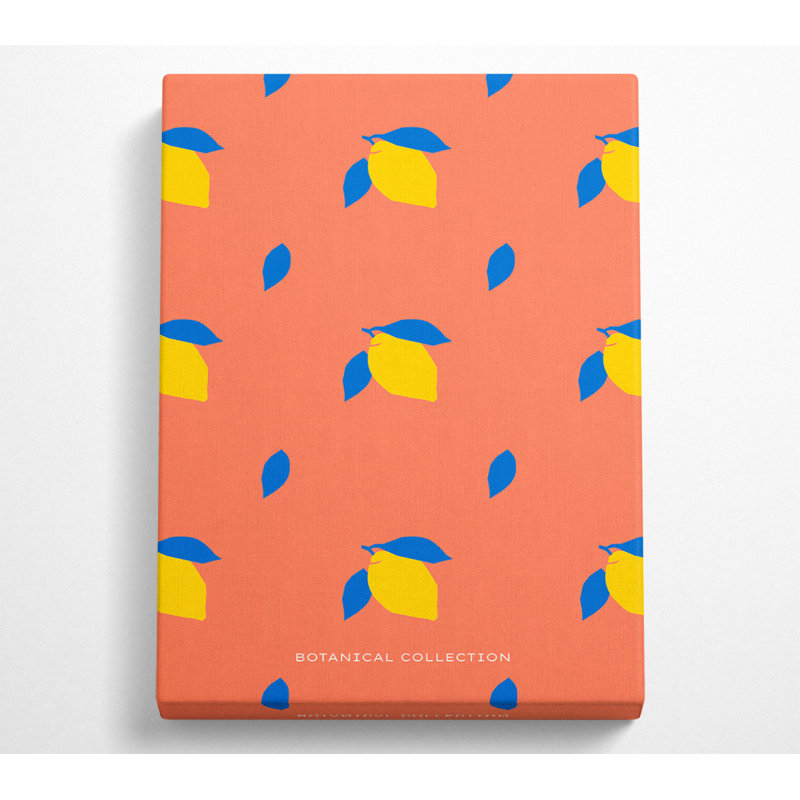 Lemon Pattern - Wrapped Canvas Print, 102cm H x 66cm W x 10cm D