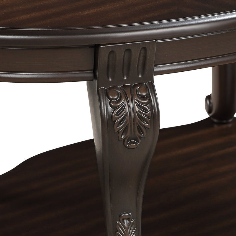 Table ronde de 22 po avec tablette Alla, pièce maîtresse de salon en bois massif, table d'appoint à assemblage rapide, fabrication essentielle, facile à construire