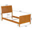 Lit de base en bois massif L piéton avec pied de lit assorti-874805679-860483177