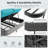 Outdoor Wicker Double Chaise Lounge Chair with Side Table & Cushions, Adjustable Reclining Back-1219753750
