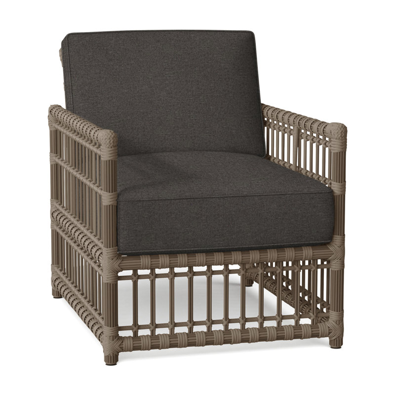 Newport Arm Chair with Cushions, Welt, Newport #66 Burlap, Verona Fossil