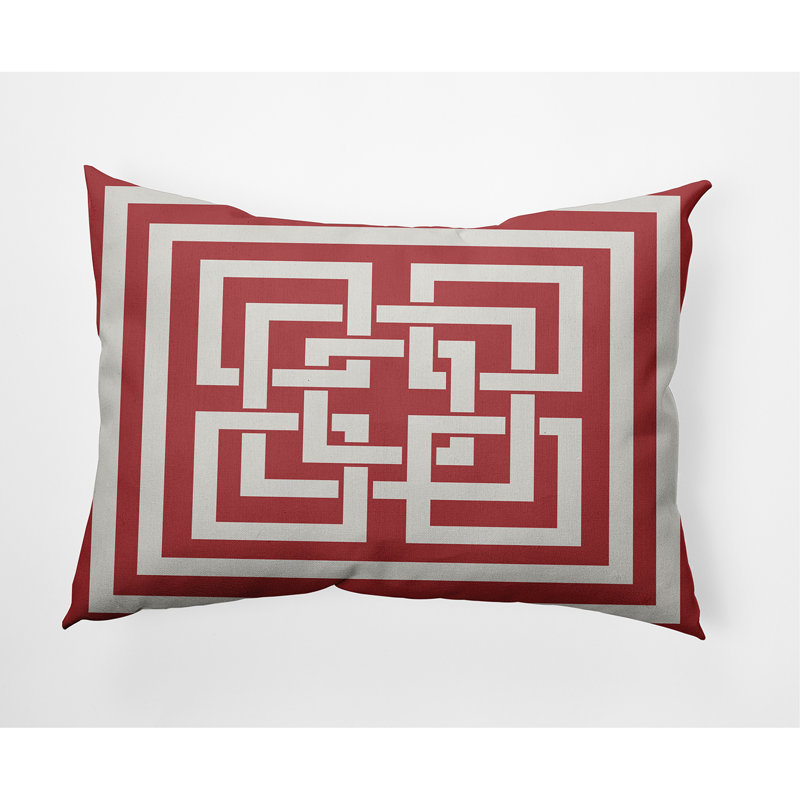 Housse et insert de coussin Greig, Rouge Ligonberry, 14 po x 20 po
