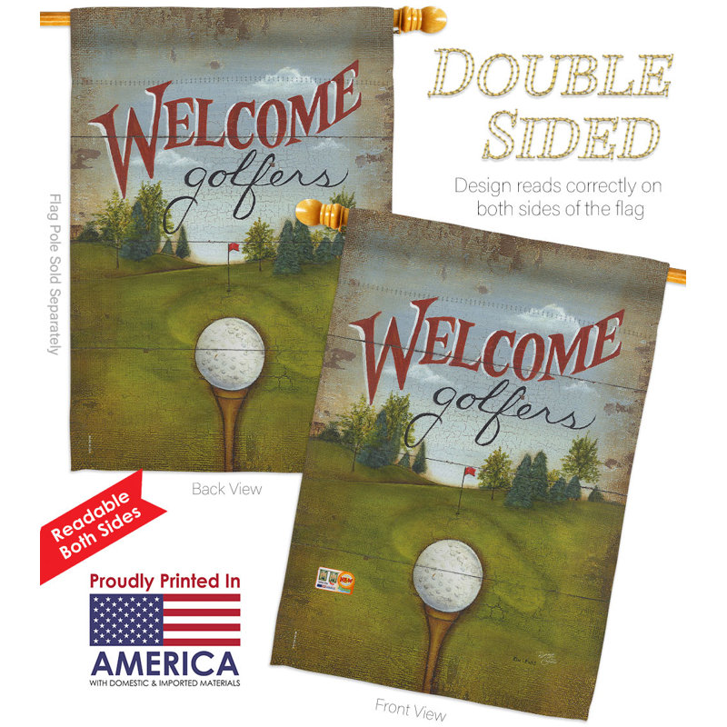 Double Sided 40'' H x 28'' W Polyester House Flag