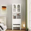 Table d'écriture pliable, armoire de bureau avec tablette et tiroir-952655928