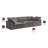 Cozy 119" Velvet Square Arm Modular Sofa with Reversible Cushions-937560794