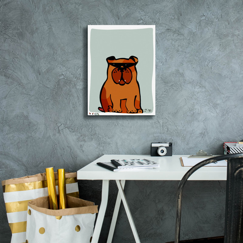 "Wouf" par Irena Orlov, H 16 po x l 12 po x P 0,75 po
