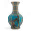 Hexagonal Porcelain Vase with Birds and Flowers