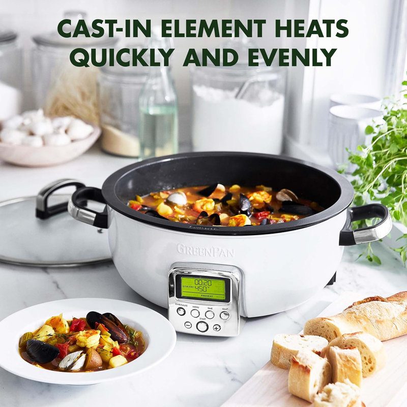 Greenpan Omni Cooker 5.6 Litre, Cream