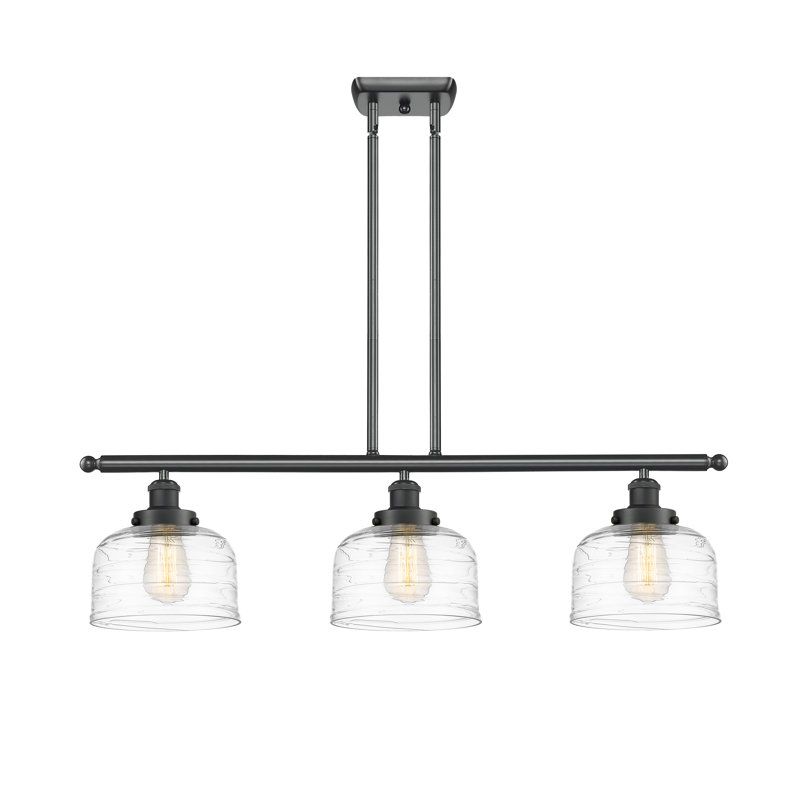 Hada 3 - Light Kitchen Island Pendant, No Bulb Included, Matte Black