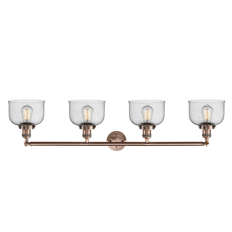 Éclairage pour salle de bain 4 lumières Hannelore, DEL, Cuivre antique