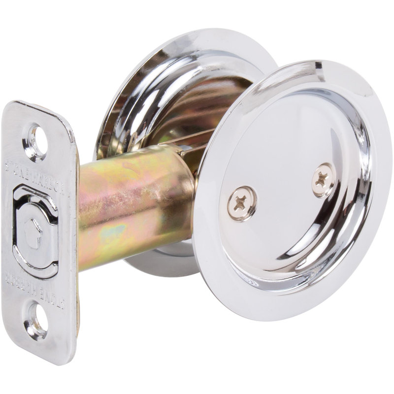 Quincaillerie de serrure de porte ronde, Chrome poli