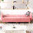 Mid-Century Modern Convertible Futon Sofa Bed Upholstered Loveseat Couch Sleeper With Cotton-Linen Fabric For Living Room-460125568