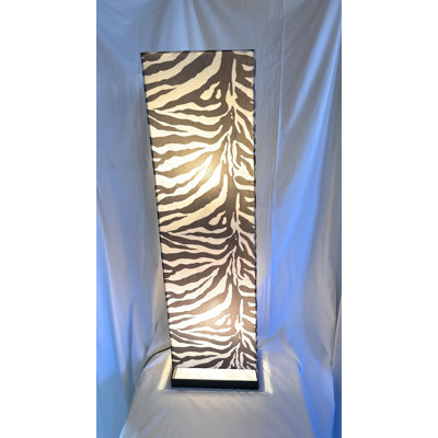 Lampe sur pied à colonne zébrée