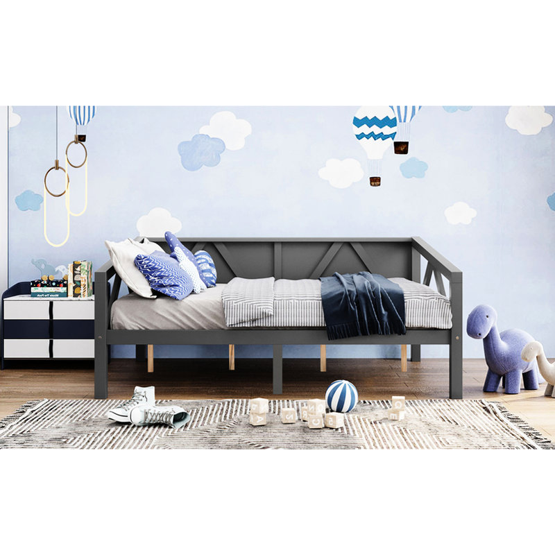 Full Size Gray Daybed With Clean Cut, Ideal For Bedroom Decor, Stable Structure And Storage Capacity Design, Resting, Solid Construction Room Storing Items