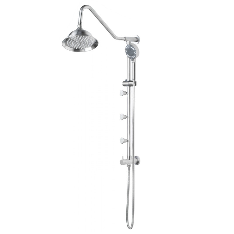 Système de douche à pluie en acier inoxydable rétro-ajusté 39 po avec pomme de douche Blue Ocean SC5706