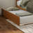 Mission Solid Wood Platform Bed with Panel Footboard and Roll Out Trundle-96140380