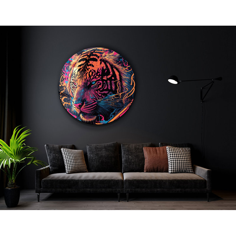 Peinture décorative en verre trempé, H 23,62 po x l 23,62 po