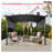 12' x 9' Outdoor Steel Pergola Gazebo with Retractable Canopy and Side Shades, Gray