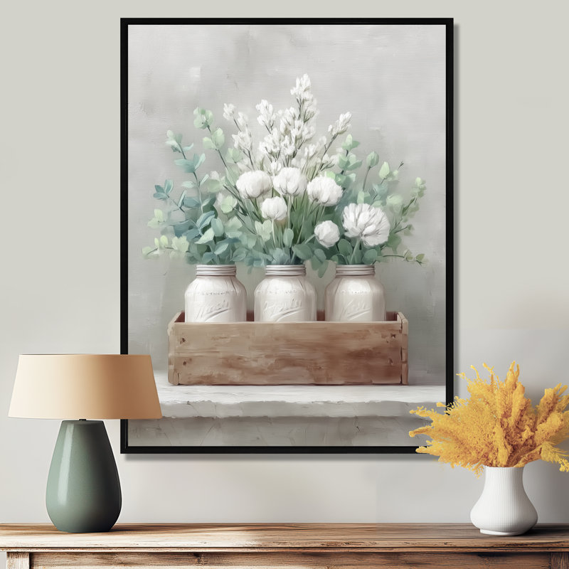 «Rustic Farmhouse Pe pivons», reproduction d'art sur toile, impression sur toile, H 40 po x l 30 po, Cadre flottant, Noir