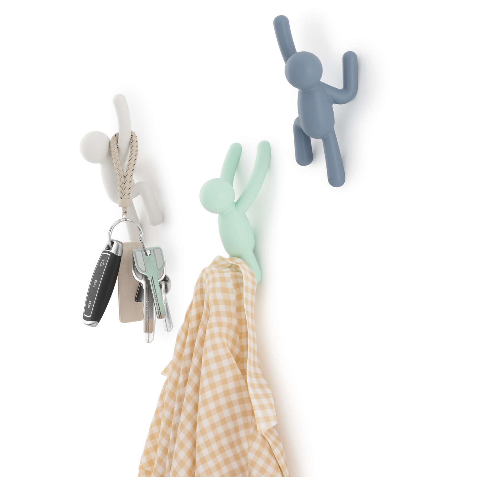 Wall-Mounted Coat Hooks, Multi-colored Option B