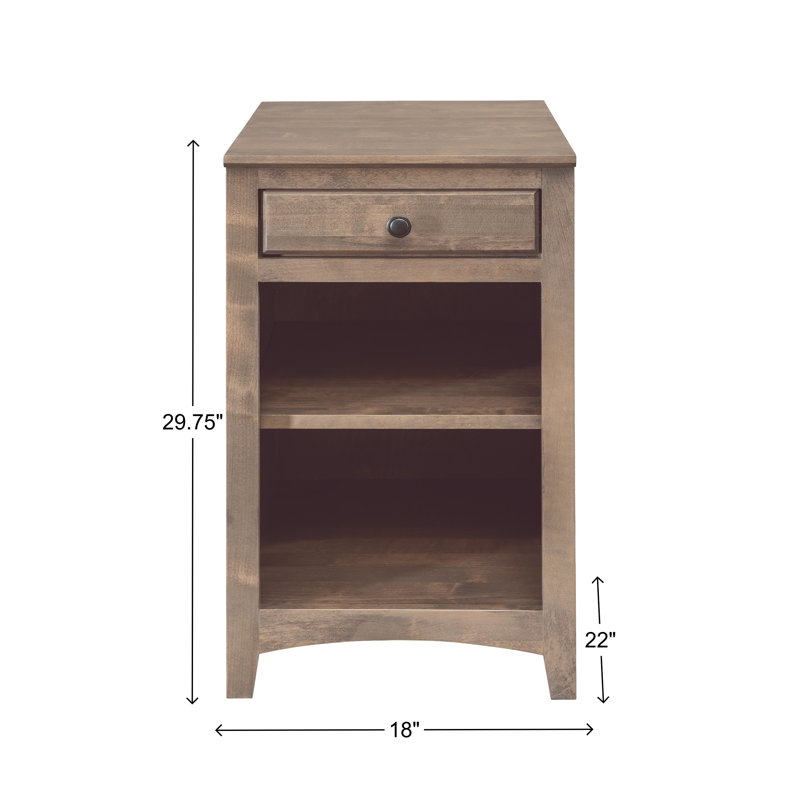 Rangement de bureau en bois massif Malani, Bois flotté