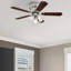 Ventilateur de plafond standard à 5 pales de 42 po avec chaînette et ensemble d'éclairage inclus Rosenblatt-1803910199