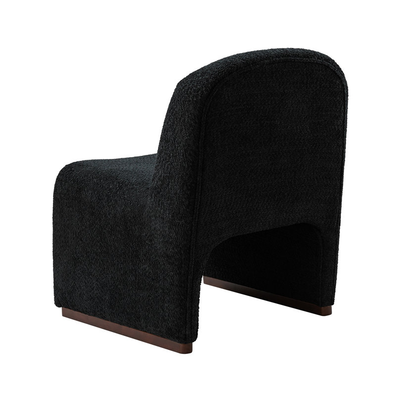 Chaise d'appoint 24 po Bayro, Chenille noir, Brun