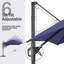 Parasol en porte-à-faux rectangulaire avec base lestée 128 po x 104 po-11285518