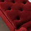 Banc vintage capitonné, repose-pieds rembourré en velours avec design rétro classique, repose-pieds moderne Mid-Century-860603991