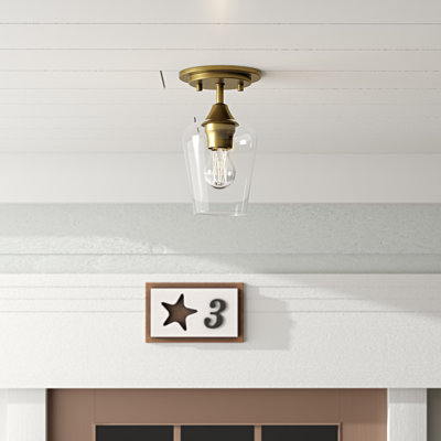 Plafonnier semi-encastré 1 lumière 5,5 po