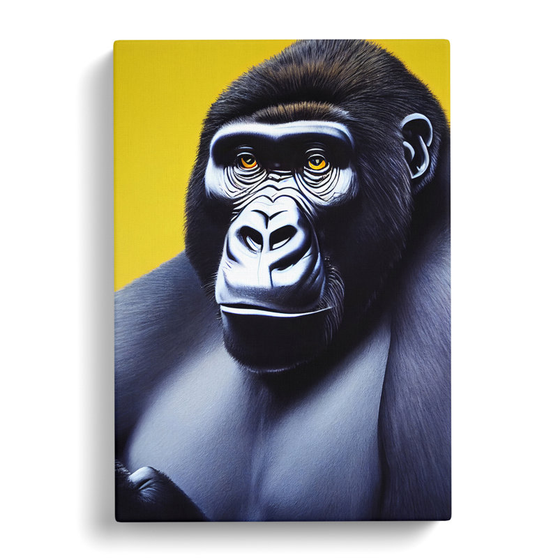 Gorilla Profile - Wrapped Canvas, 76cm H x 50cm W x 3cm D