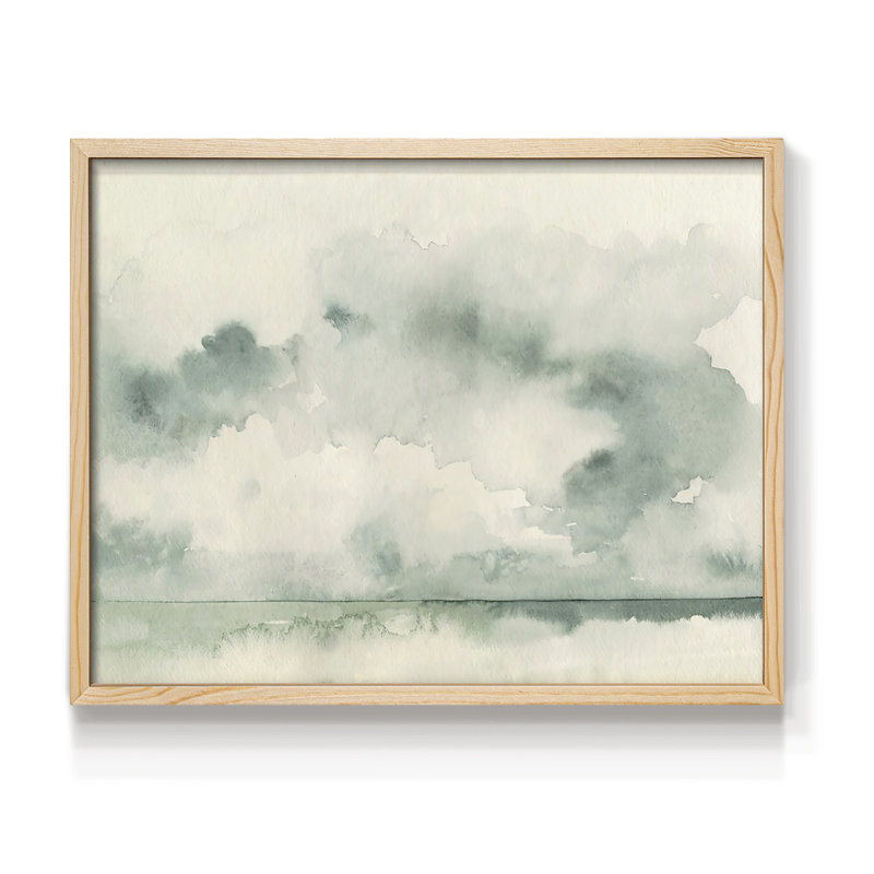 Ocean Impression III -Framed Print - Restickable, Natural, 22" H x 28" W