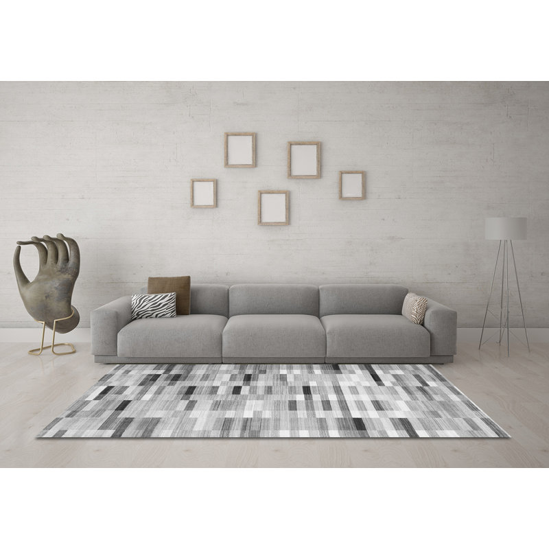 Fearon Performance Striped Indoor Rug, Square 5'