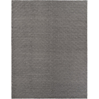 Tapis contemporain de couleur noire Ohara