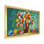 Fleurs printanières dans un vase - reproduction sur toile avec cadre flottant-1754976162-1754976163