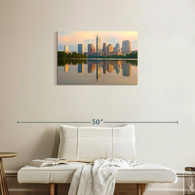 Austin Skyline Reflection, 20" H x 30" W