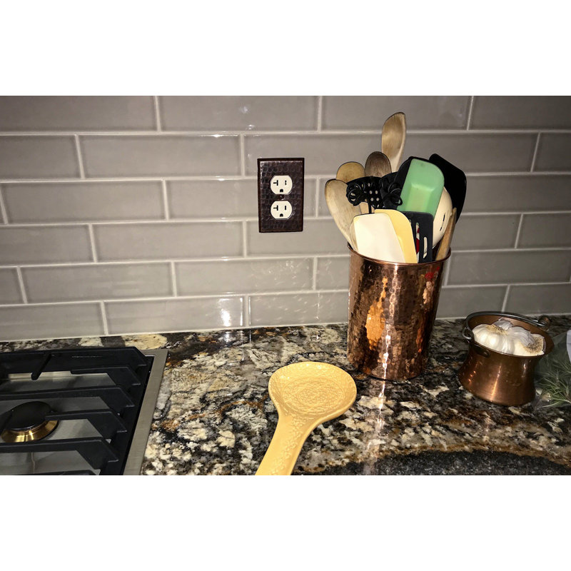 Copper Switchplate Single Duplex, 2 Hole Outlet Cover - Quantity 2