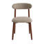 Ensemble de chaises de salle à manger rembourrées Modern 4 pièces avec dossier incurvé et structure en bois massif-1623526115