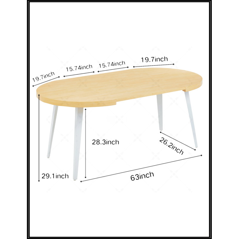 Table extensible, Blanc, Chêne