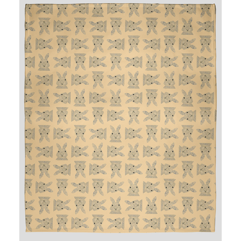  Couverture en molleton Criss Cross, 50 po x 60 po, Jaune