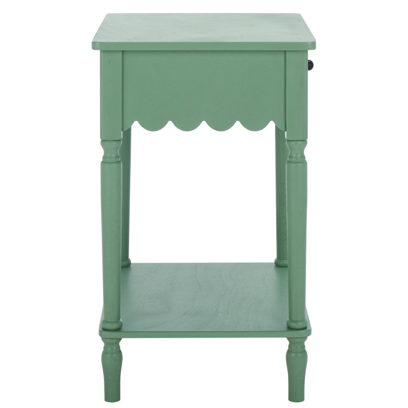 Branden 1 Top Drawer Accent Table, Sage Green