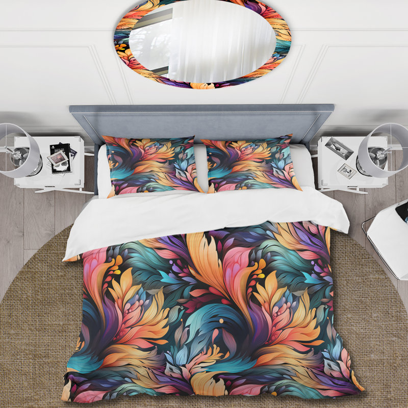 Ensemble de housse de couette Artistic Boho Blend Boho Pattern III, Housse de couette pour très grand lit et 2 très